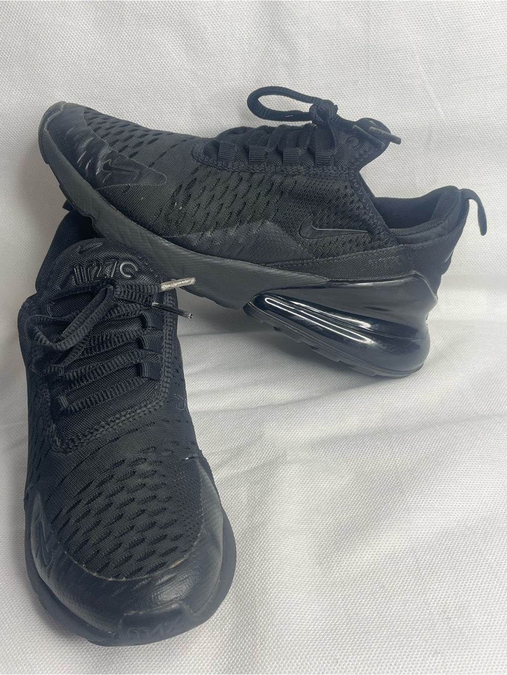 NIKE Air Max 270 Low GS Active Triple Black Size US 5Y Women’s 6.5 BQ5776-001